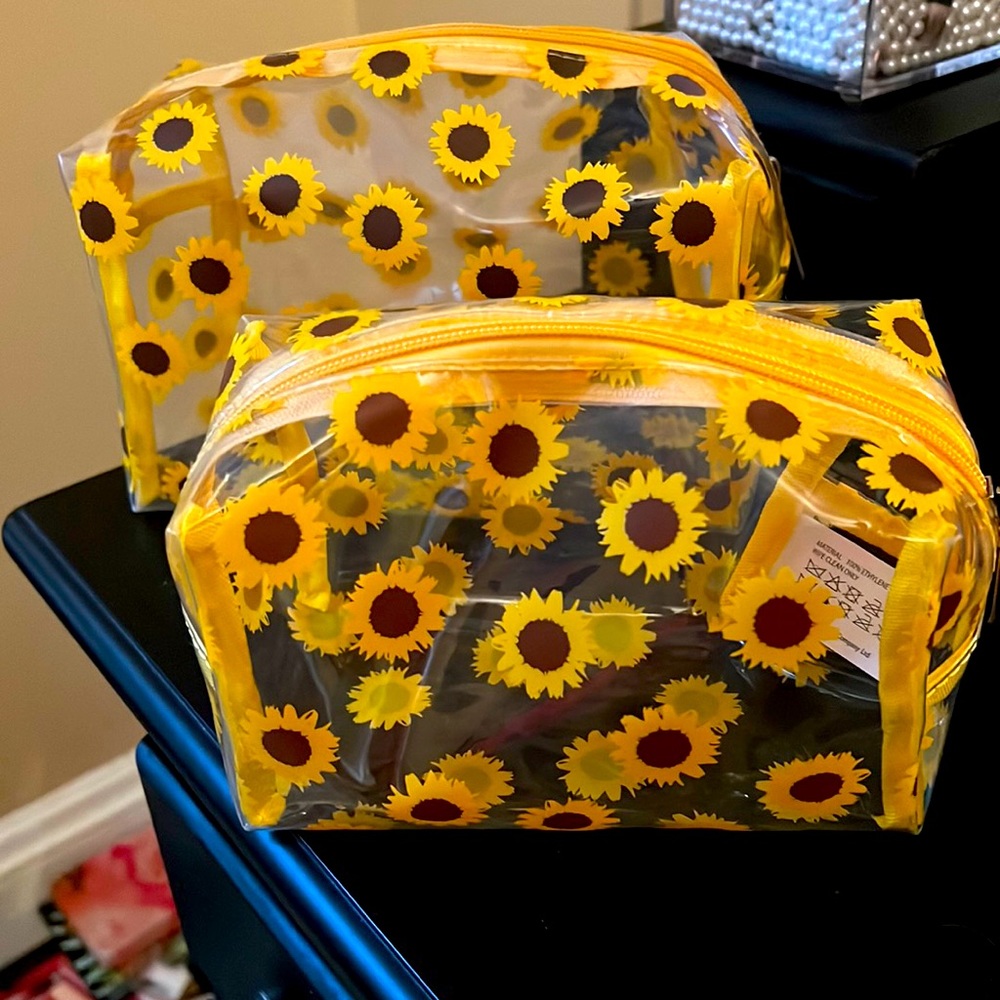 Sunflower makeup bags